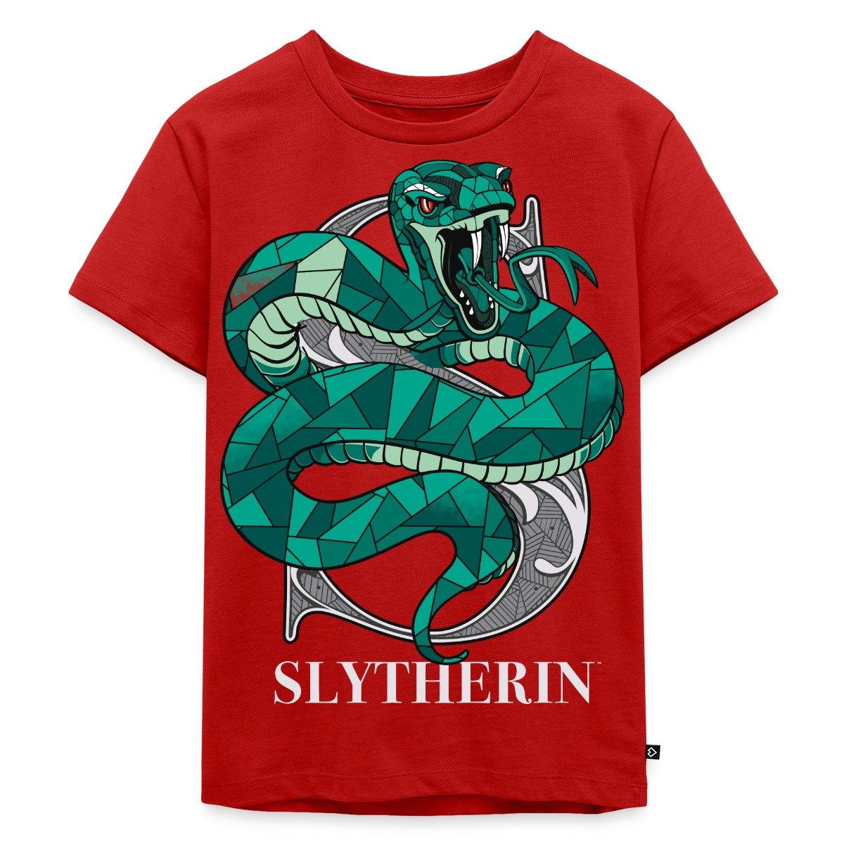 T-Shirt Harry Potter Slytherin Wappen Monochrom Kinder Premium T-Shirt