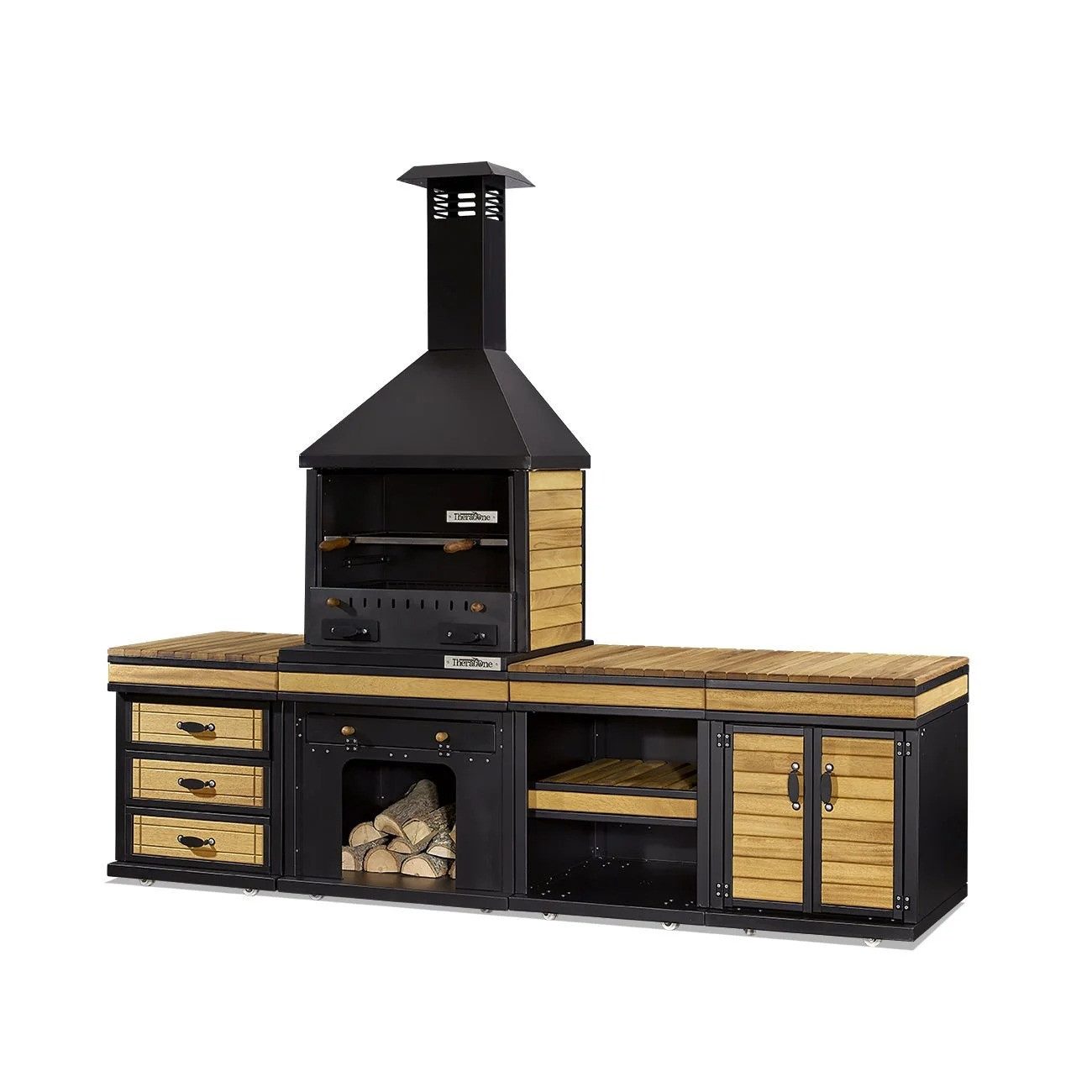 JVmoebel Outdoor-Küche Robuste Grillküche mit integriertem Grill und Stauraum, Made in Europe
