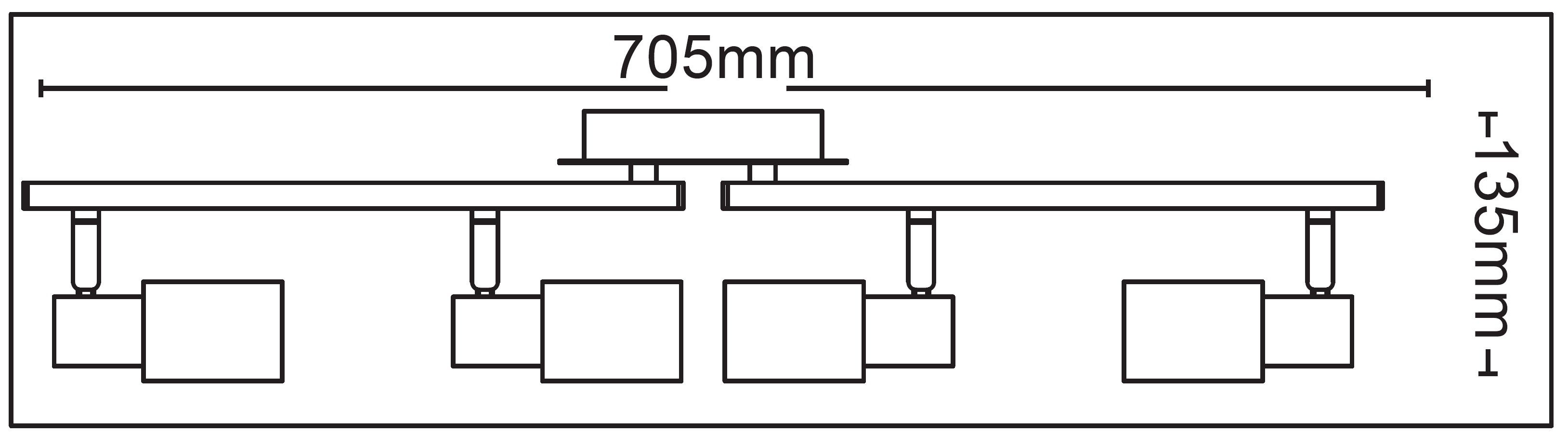 TRANGO LED Badleuchte, 4x Deckenlampe, Leuchtmittel Flurleuchte, Kronleuchter Lichtfarbe gebürstet 4-flammig Serie Deckenleuchte warmweiße LED Küchenleuchte, & inkl. 3.000K Deckenstrahler, LED 2007-48 LED Schwenkbare Aluminium Chrom-Optik G9 *GRACE