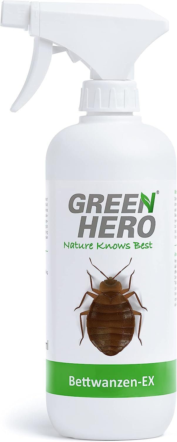 GreenHero Insektenspray Bettwanzen-Ex Spray zur Bettwanzenbekämpfung, 500 ml, Bettwanzen Mittel