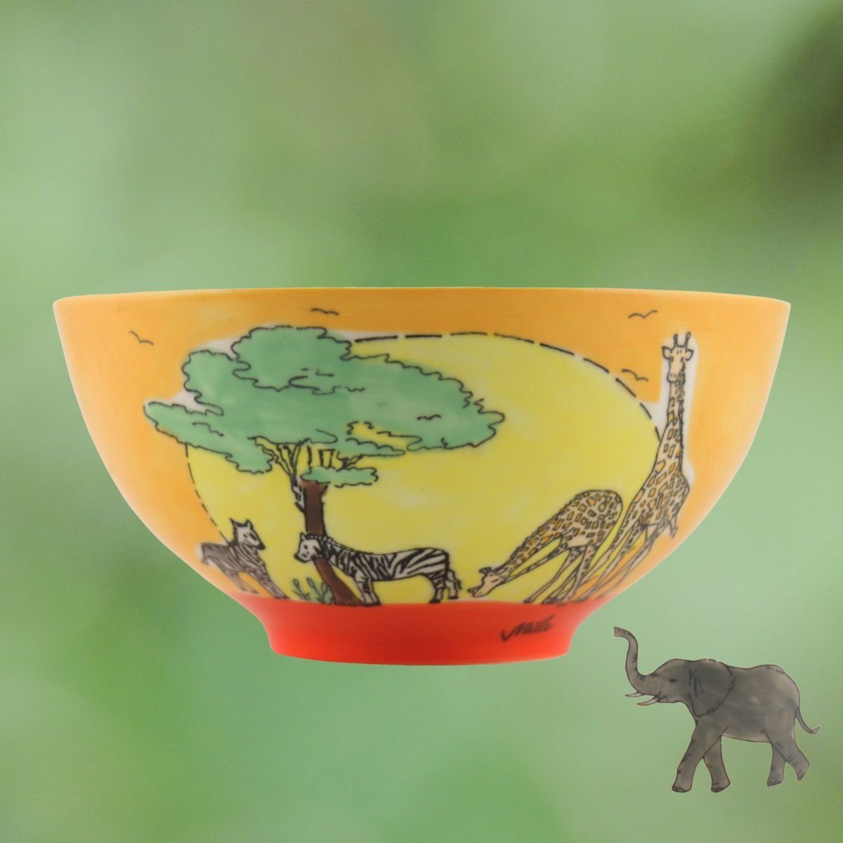 Keramik, (Stück) Keramik-Schale Afrika, Müslischale Mila Mila