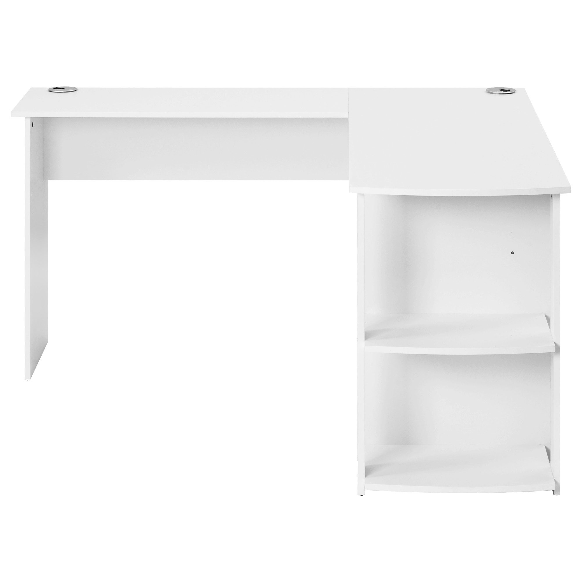 i@home Eckschreibtisch L Form Gaming Schreibtisch (Kabelführung kratzfeste Melamin Platte wasserabweisend P2 Spanplatte, 1-St., Homeoffice Jugendzimmer platzsparend), Computertisch umkehrbar Ablagen 140x140cm