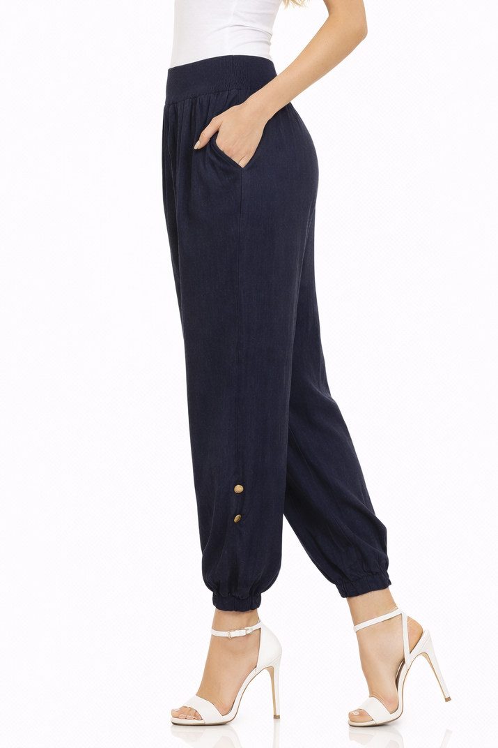 Mississhop Leinenhose Damen 100 % Leinen Extra Lang Hose– Tall Fit Sommerhose M.282