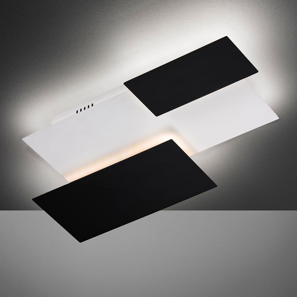 Wandlampe satiniert Wohnraumleuchte Wandleuchte, LED Wandleuchten inklusive, Glas Leuchtmittel weiß schwarz etc-shop Warmweiß,