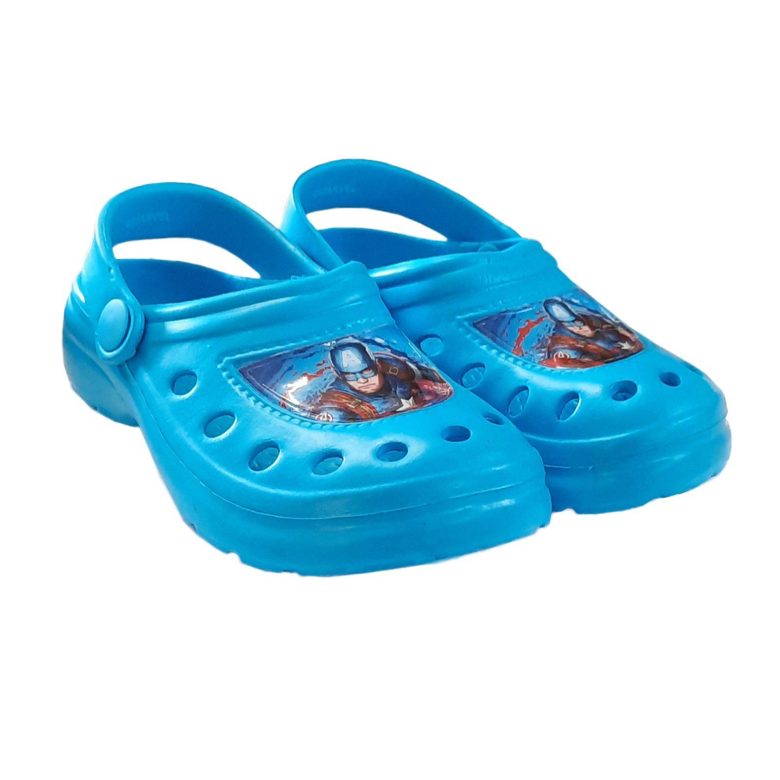 MARVEL Captain America Kinder Clogs Clog Gr. 24 bis 31, in Hellblau