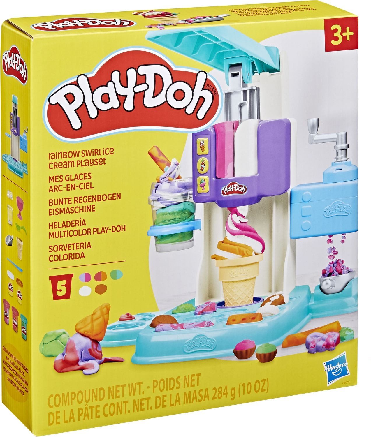 Hasbro Knete Hasbro G00285L0 - Play-Doh Bunte Regenbogen Eismaschine, Knete-Spielse
