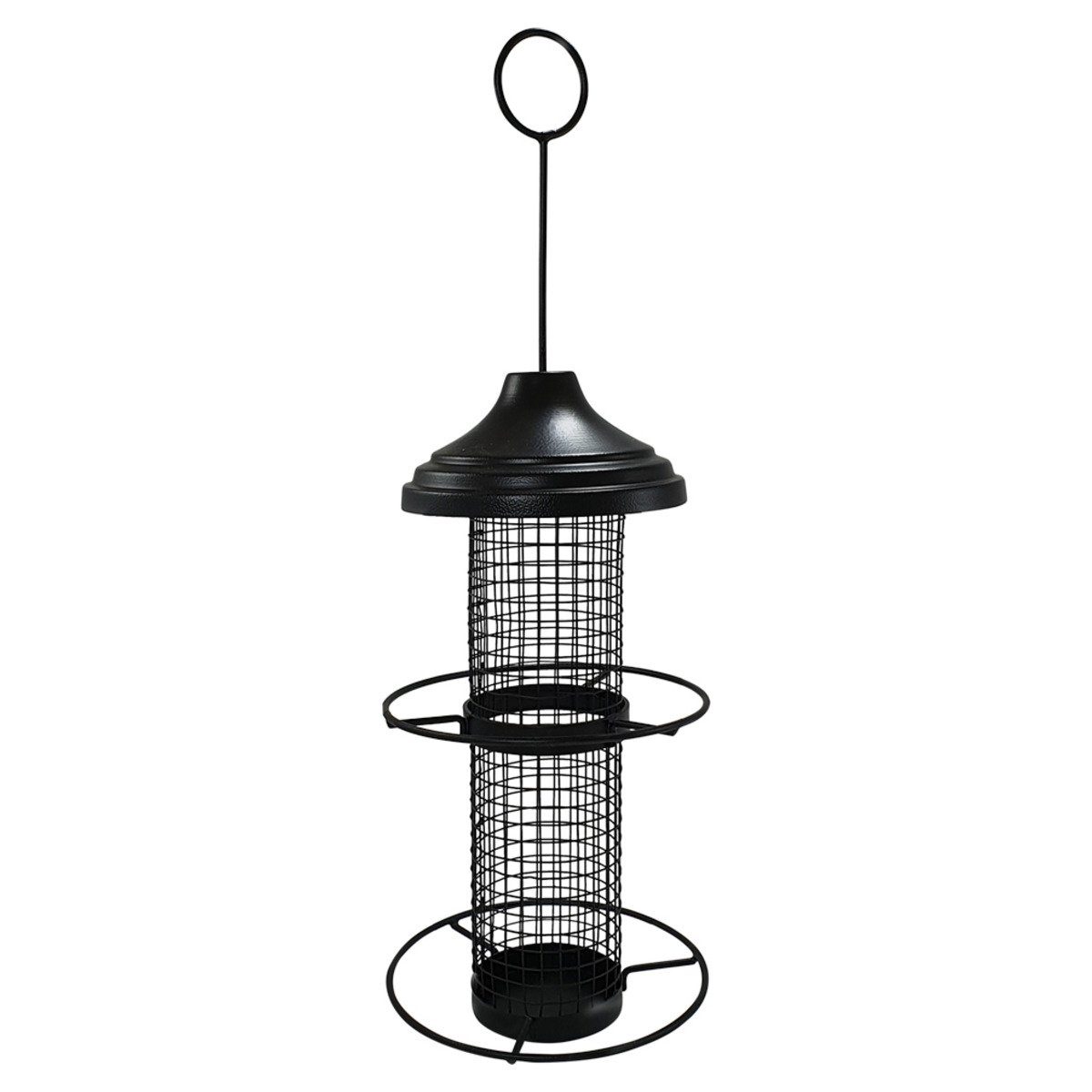 Nobby Futterhaus Futtersäule mit Sitzringen schwarz