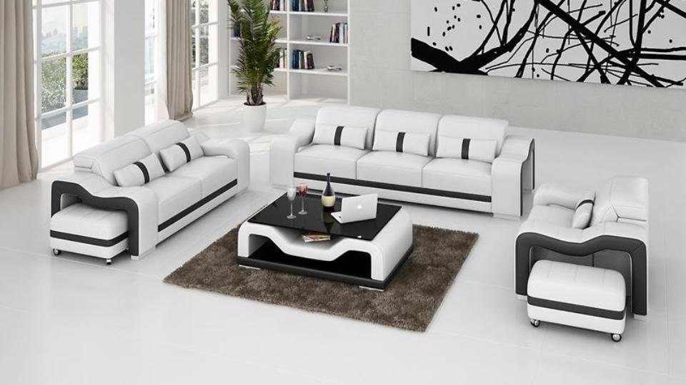 Made Polster JVmoebel Designer Sitzer Möbel, in Europe Sofa Sofagarnitur Sofa Schwarze 3+2+2