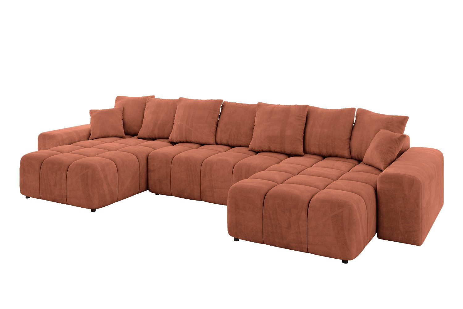ALTDECOR Wohnlandschaft ENIL-U, Couch mit Schlaffunktion, Wohnzimmer - Ecksofa, Corner Sofa Bett Eckcouch Couch U-Form Schlafcouch Ausziehbar