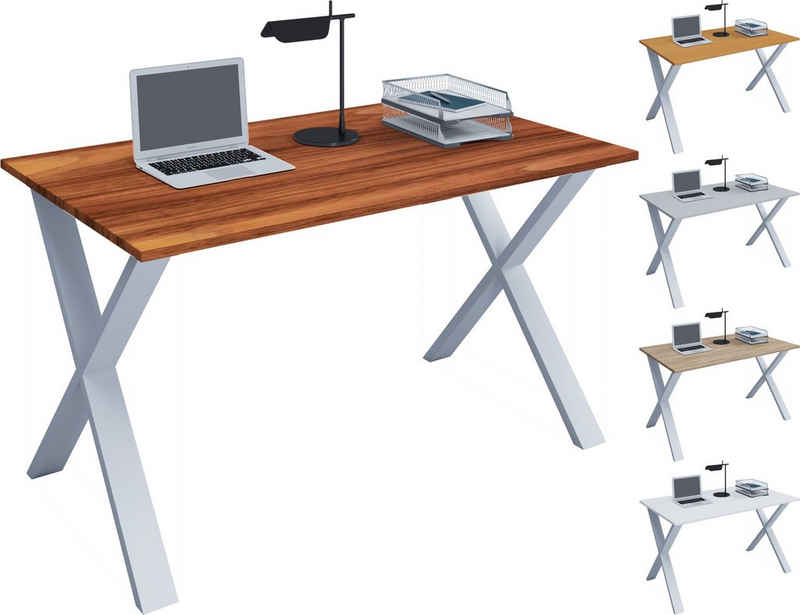 VCM Schreibtisch Büromöbel Schreibtisch Computertisch Lona X Weiß