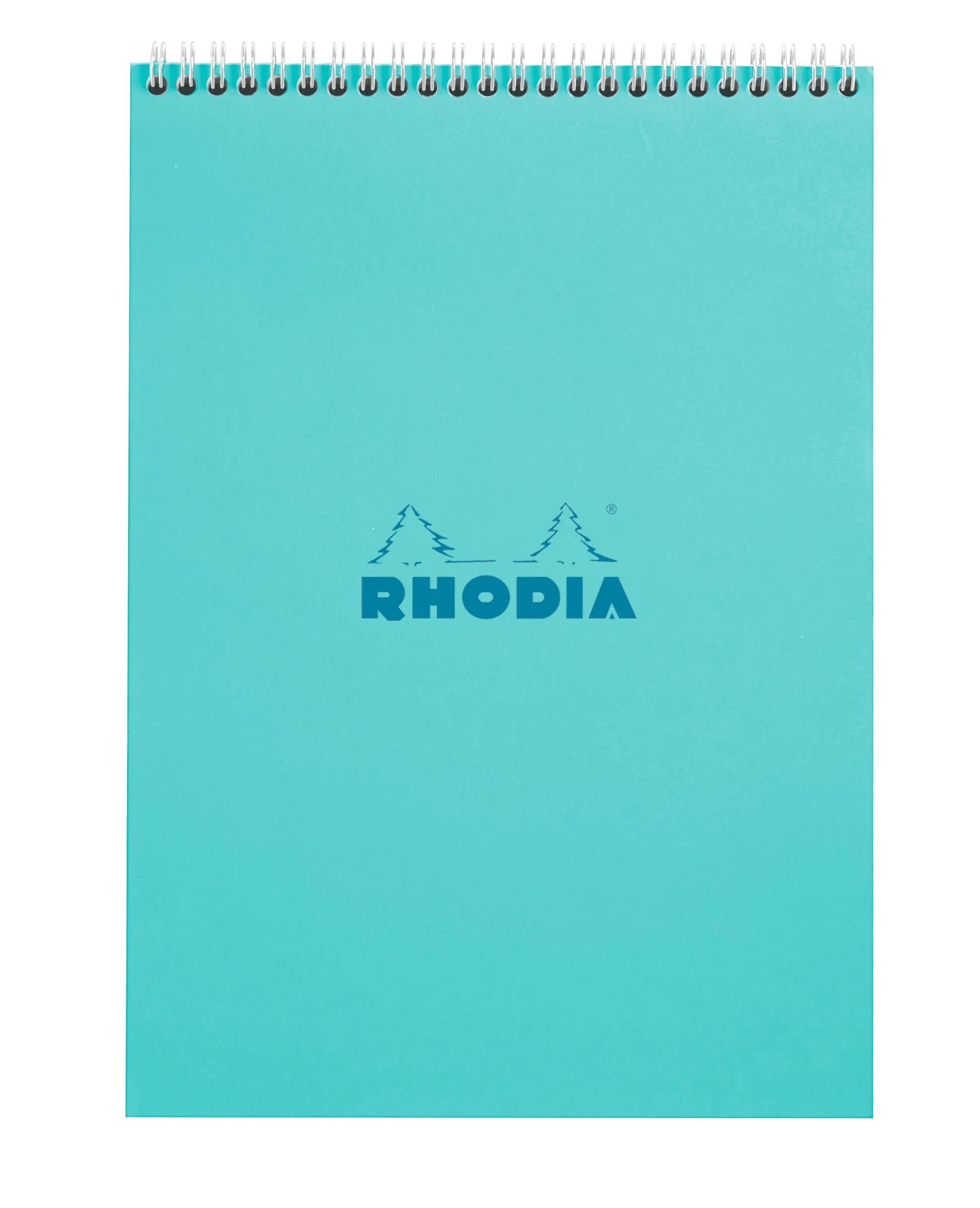 Rhodia Notizheft 5x Rhodia Block A4 Azurblau Lin 80Bl 118423C, Spiralblock