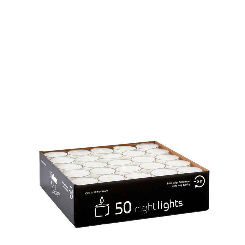 Qult Teelicht Nightlights (1-tlg), Teelichter in Kunststoffhülle und Premiumqualität