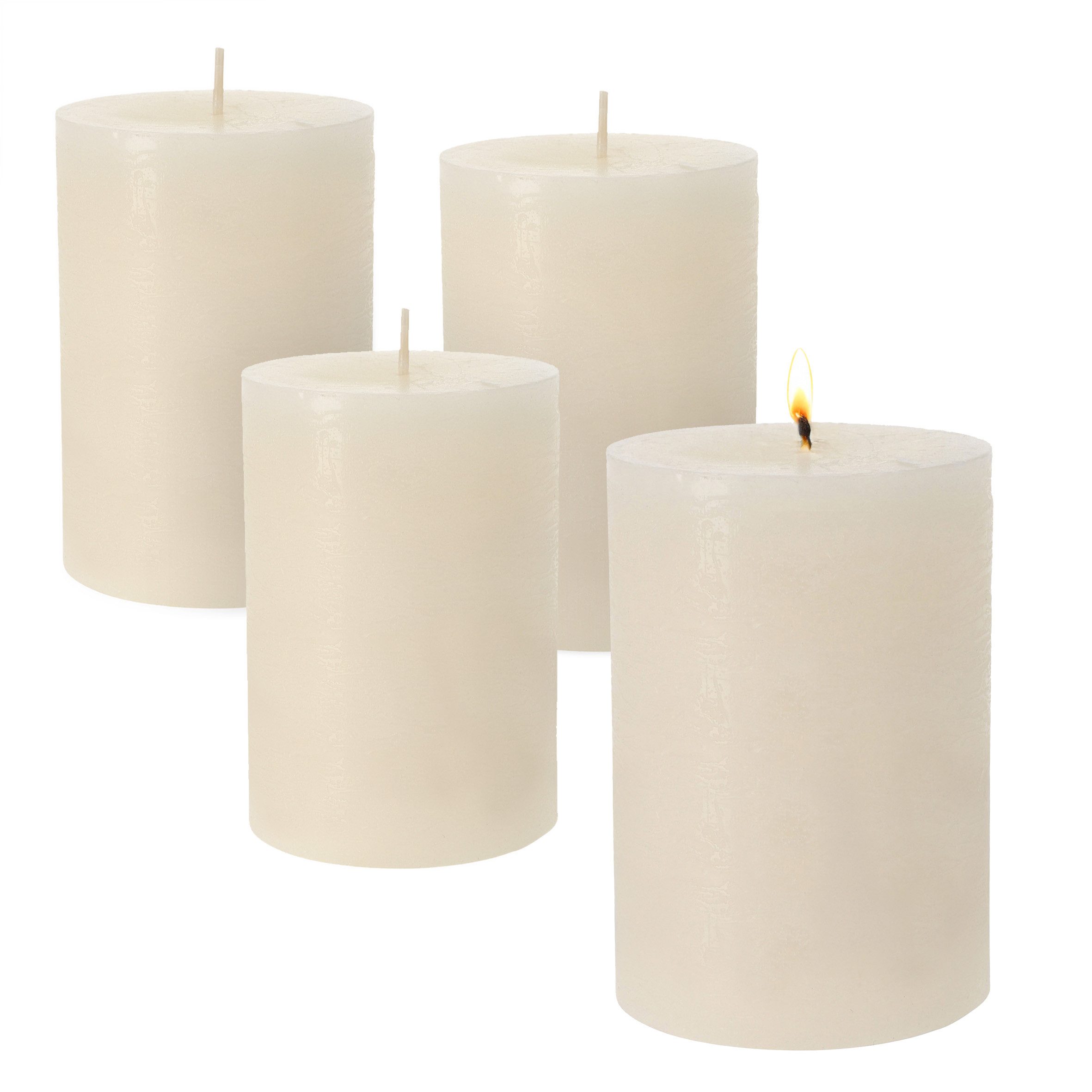 Spetebo Stumpenkerze Echtwachs rustikal Stumpenkerzen 10 x 7 cm (Anzahl, 1- günstig online kaufen