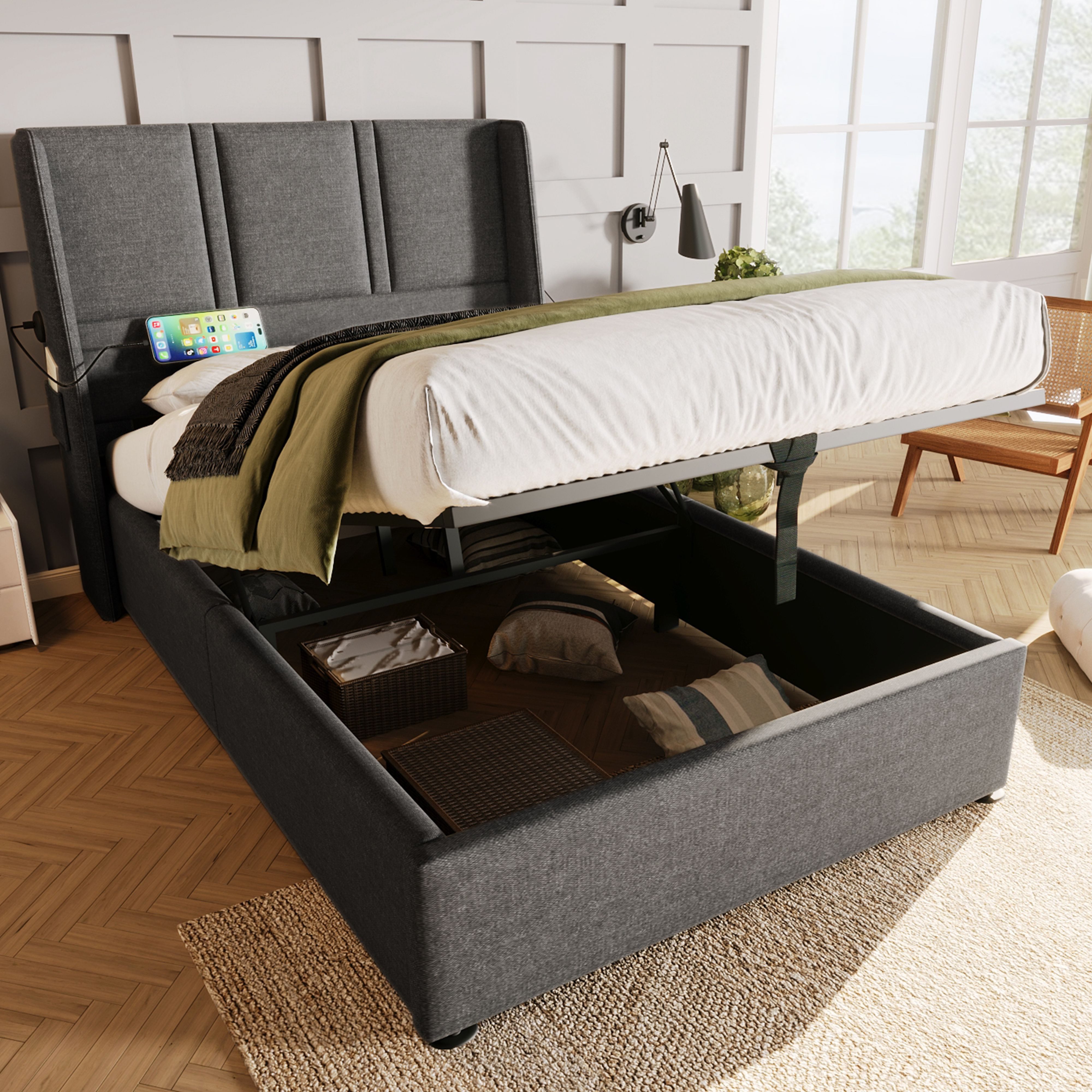 BlingBin Stauraumbett Polsterbett Bett mit Lattenrost günstig online kaufen
