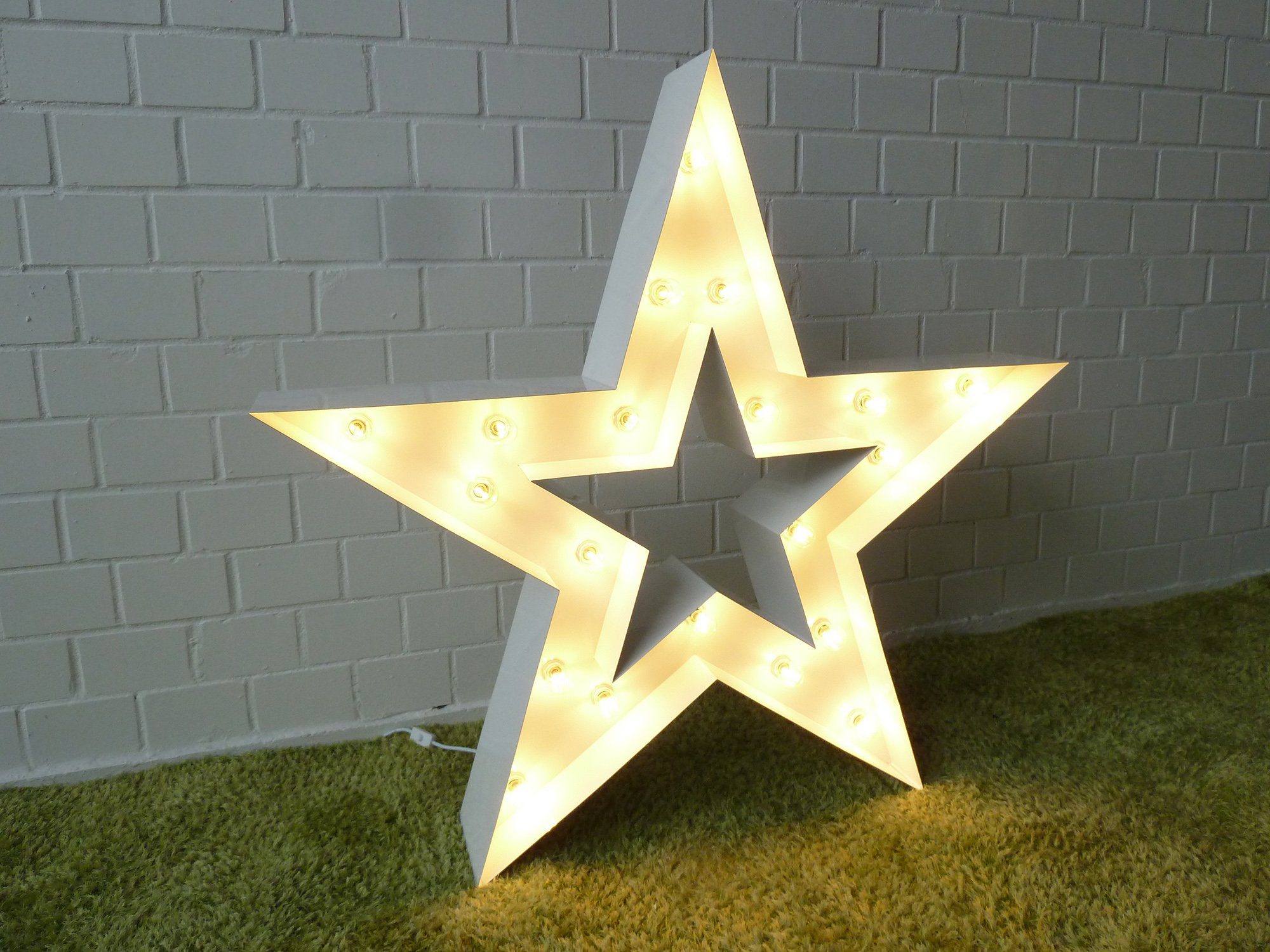 Star, Wandlampe, MARQUEE Tischlampe Leuchtmittel, (exkl) LIGHTS fLichtquellen LED ohne Dekolicht cm 122x122 Warmweiß, 20 - Star E14