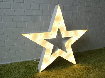 MARQUEE LIGHTS LED Dekolicht Star, ohne Leuchtmittel, Warmweiß, Wandlampe, Tischlampe Star 20 fLichtquellen E14 (exkl) - 122x122 cm