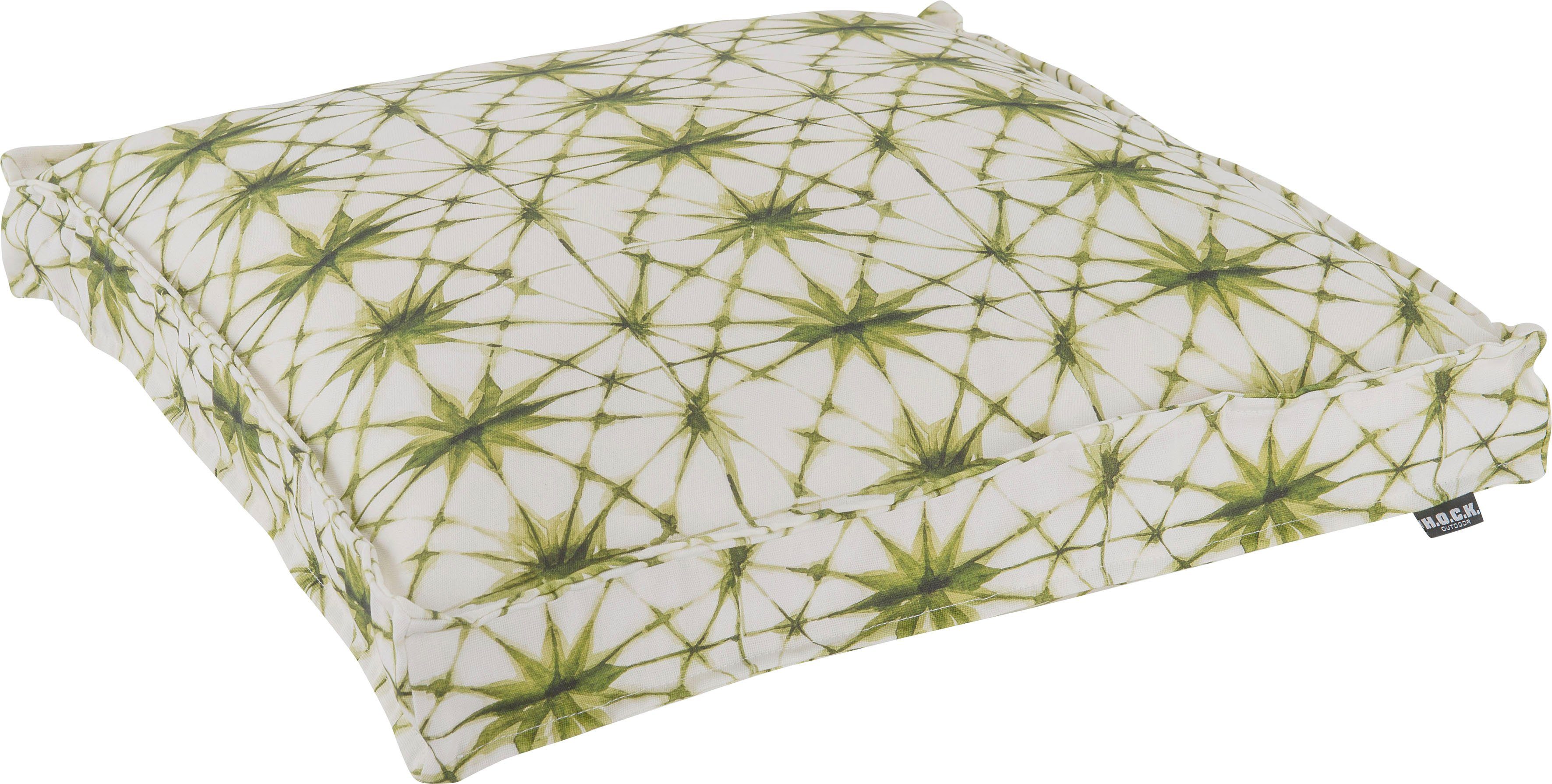 H.O.C.K. Sitzkissen "Badu Batik Saphire Outdoor", wasserabweisend günstig online kaufen