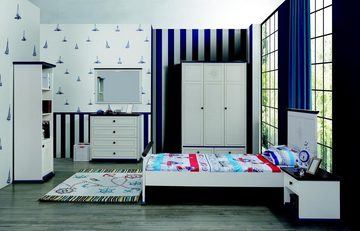 JVmoebel Bücherregal Regal Schrank Bücherschrank für Kinderzimmer Jugendzimmer Weiß Neu, Made In Europe