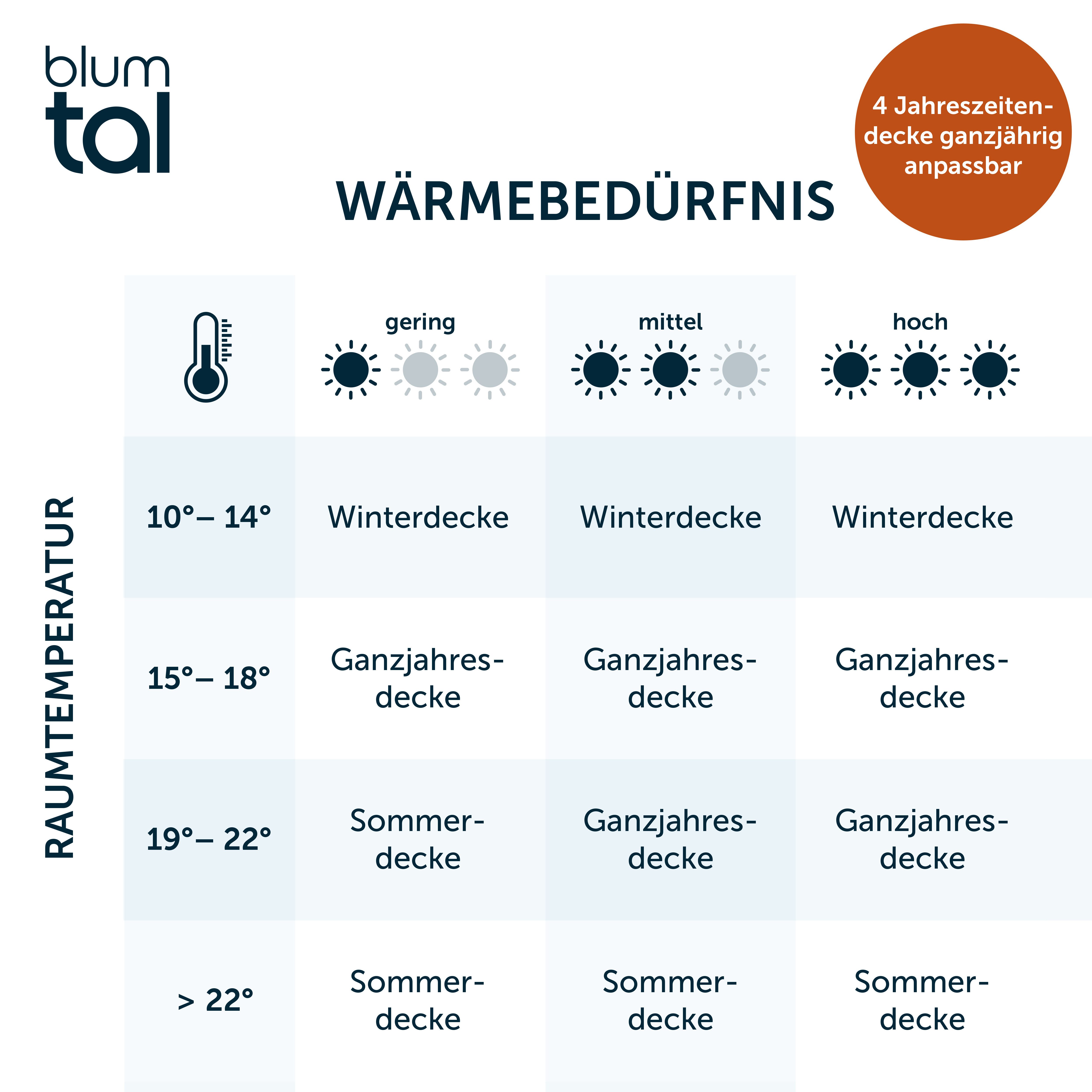 Blumtal Kunstfaserbettdecke zertifizierte Steppbettdecke - Winterdecke, Wärmeklassen: Sommer, 4 Jahreszeiten, Ganzjahresdecke, Winter – Bild 5 von 5