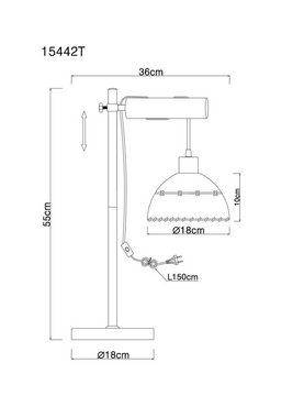 Globo Tischleuchte Tischleuchte Wohnzimmer mit Schalter Tischlampe Schlafzimmer Flur