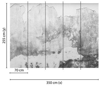 living walls Fototapete Designwalls Brittle Wall, glatt, (5 St), Vlies, Wand, Schräge, Decke