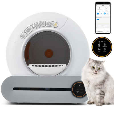 OKWISH Katzentoilette, 65L für Katzen Selbstreinigend/App-Steuerung/Unterstützung 2.4G/WiFi
