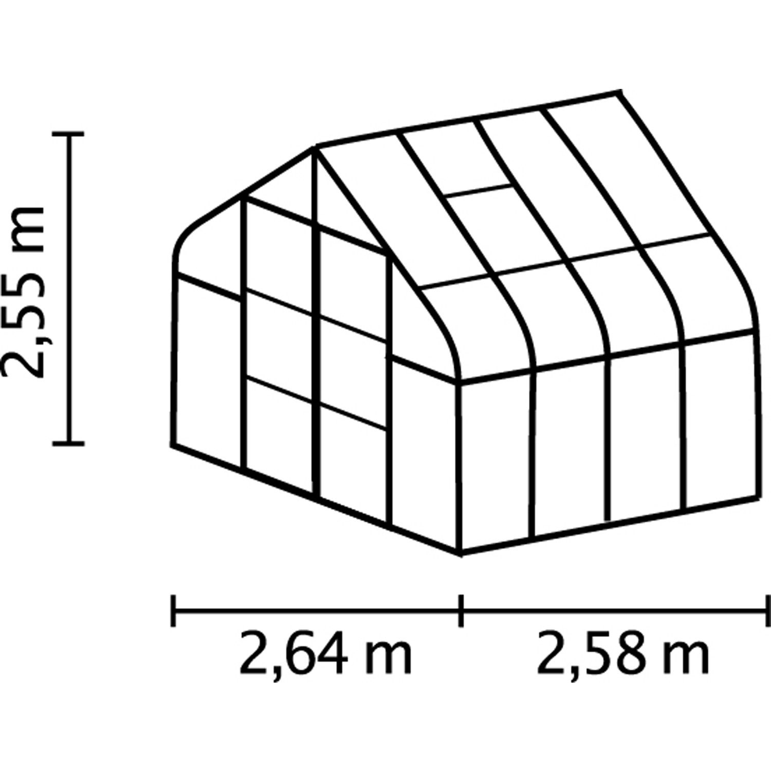 Vitavia Gewächshaus Diana 6700, 4,00 mm Wandstärke silberfarben | Rabatt: 30%