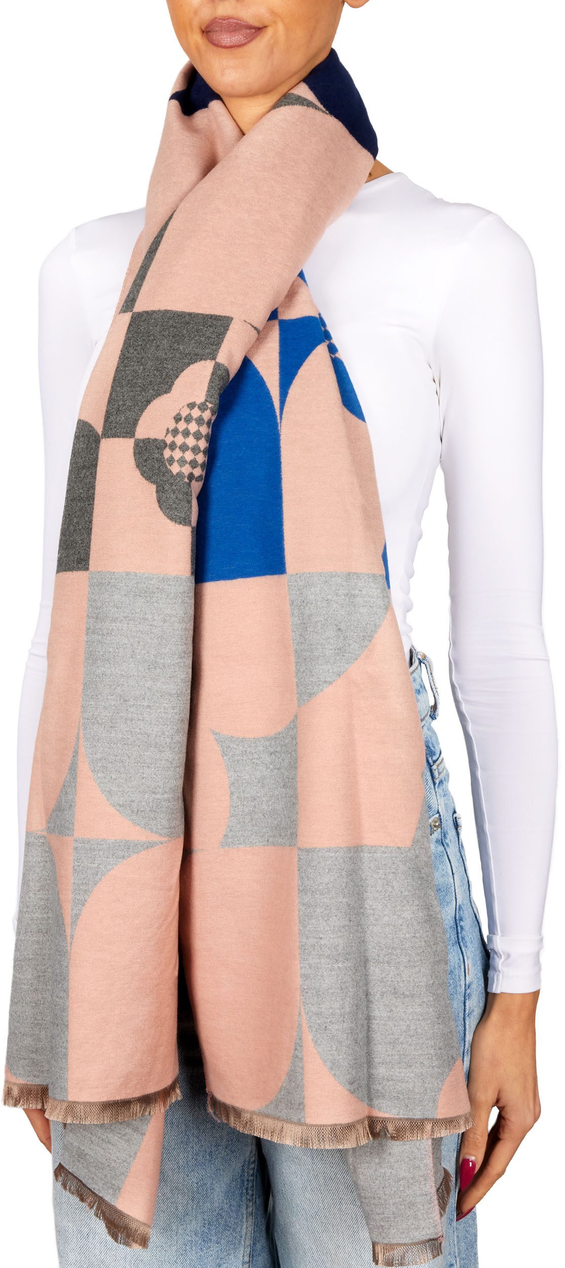 BRUBAKER Schal Cashmirillo Damen Schal mit Modernem Muster - 70 x 200 cm - Warm, (Oversized Schal für Herbst und Winter, 1-St), Kuschelig mit weichem Kaschmir-Gefühl - Damenschal Winterschal