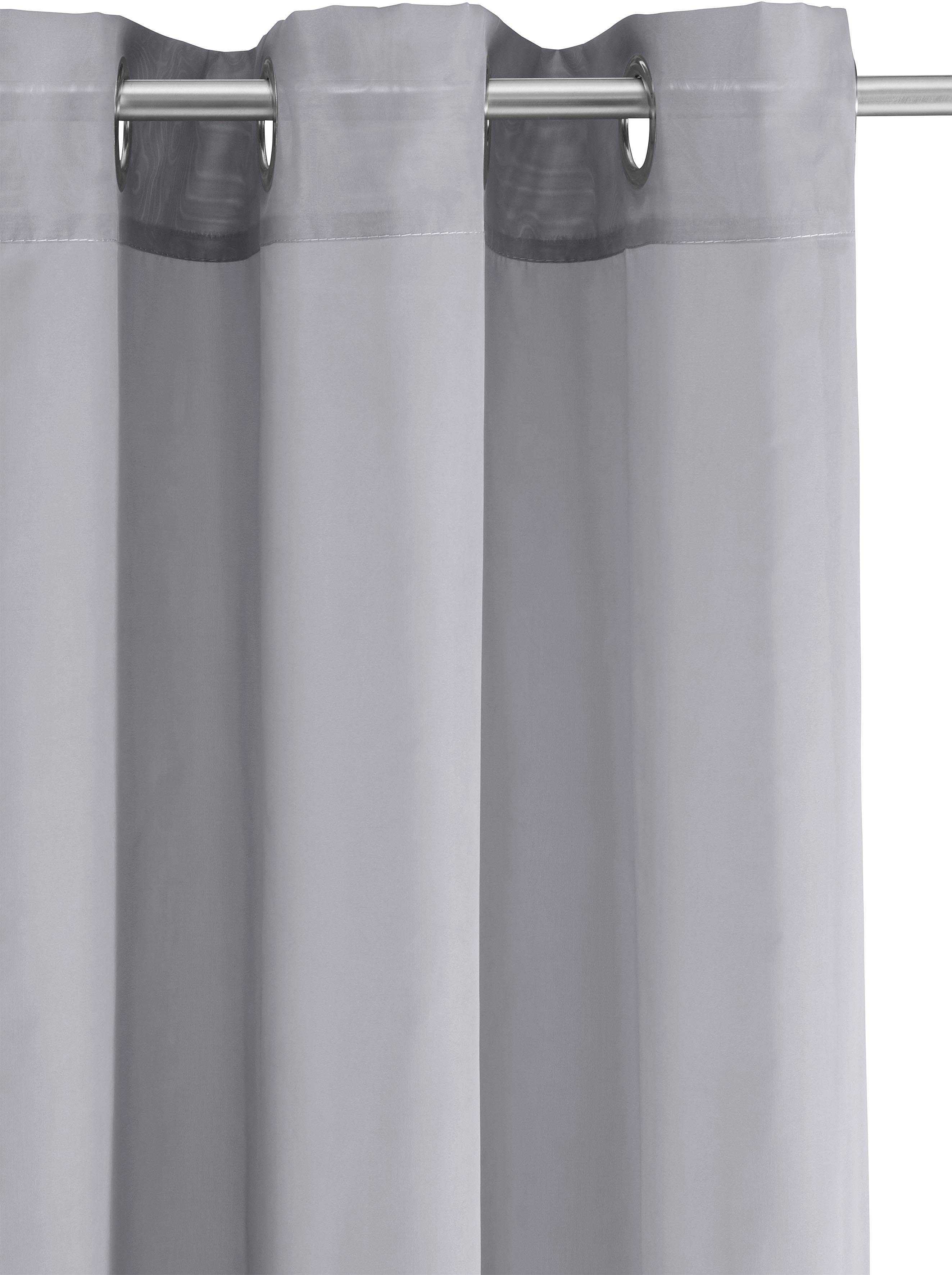 OTTO home Gardine XANA 1er- und 2er Pack mit Ösen, Topseller! (2 St), Ösen, transparent, Voile, einfarbig, 1 bzw. 2er Set, pflegeleicht, Kundenliebling – Bild 5 von 5