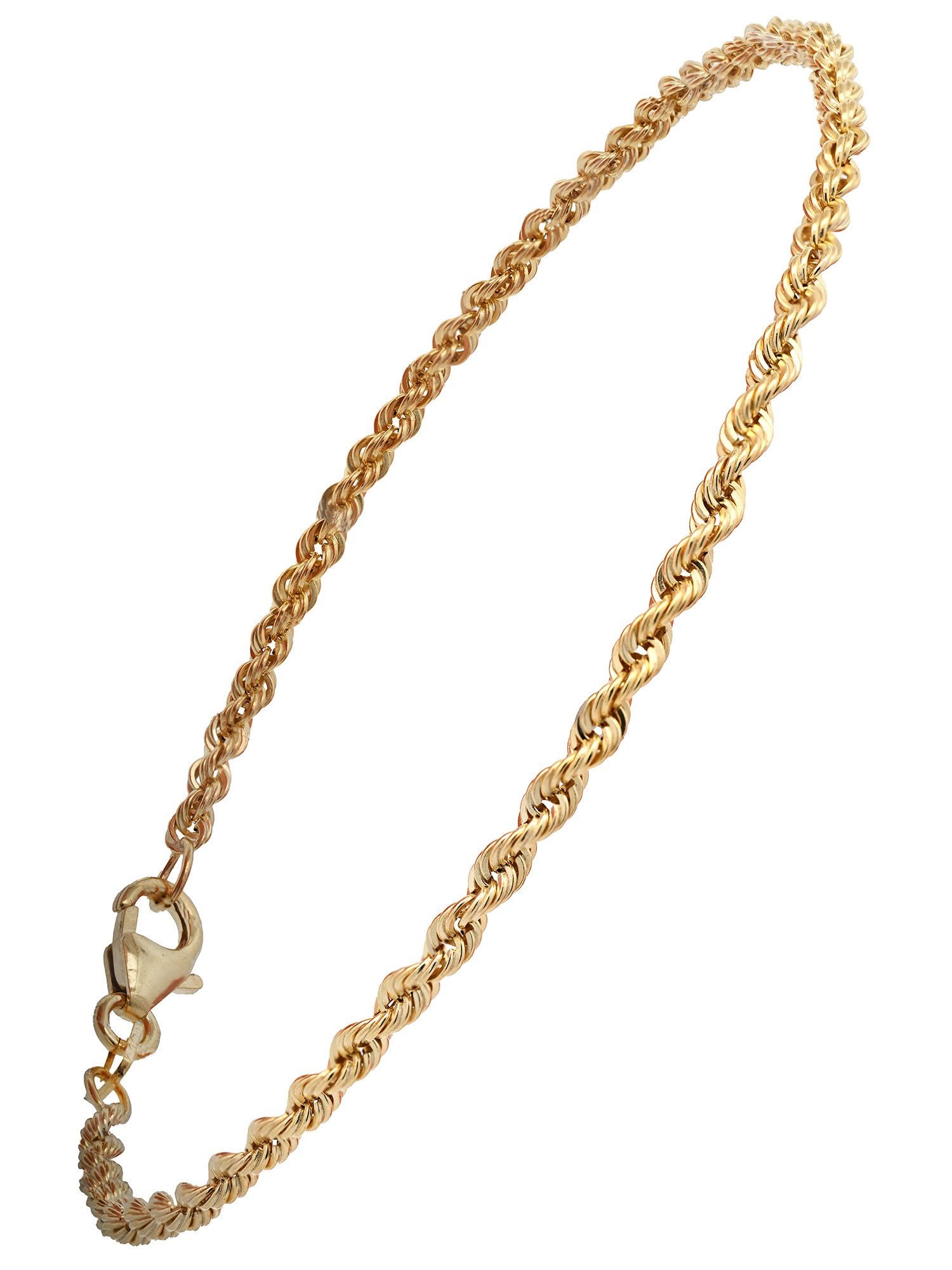 Goldarmband Goldarmband Kordelkette hohl 2,2 mm Armkette 19 cm - 333-8 Karat Gold