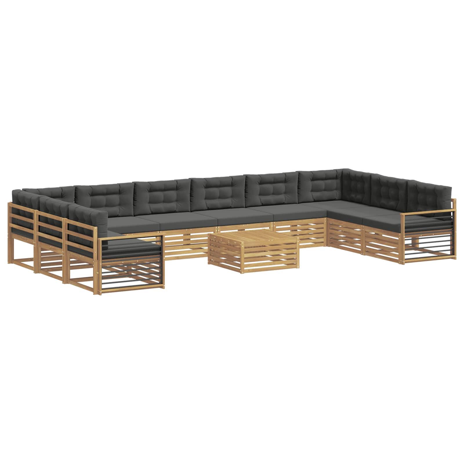 vidaXL Gartenlounge-Set Sofagarnituren Massivholz, (11-tlg)