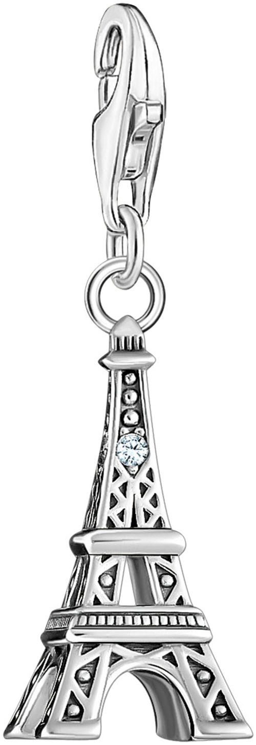 Charm-Einhänger Eiffelturm mit weißem Zirkonia