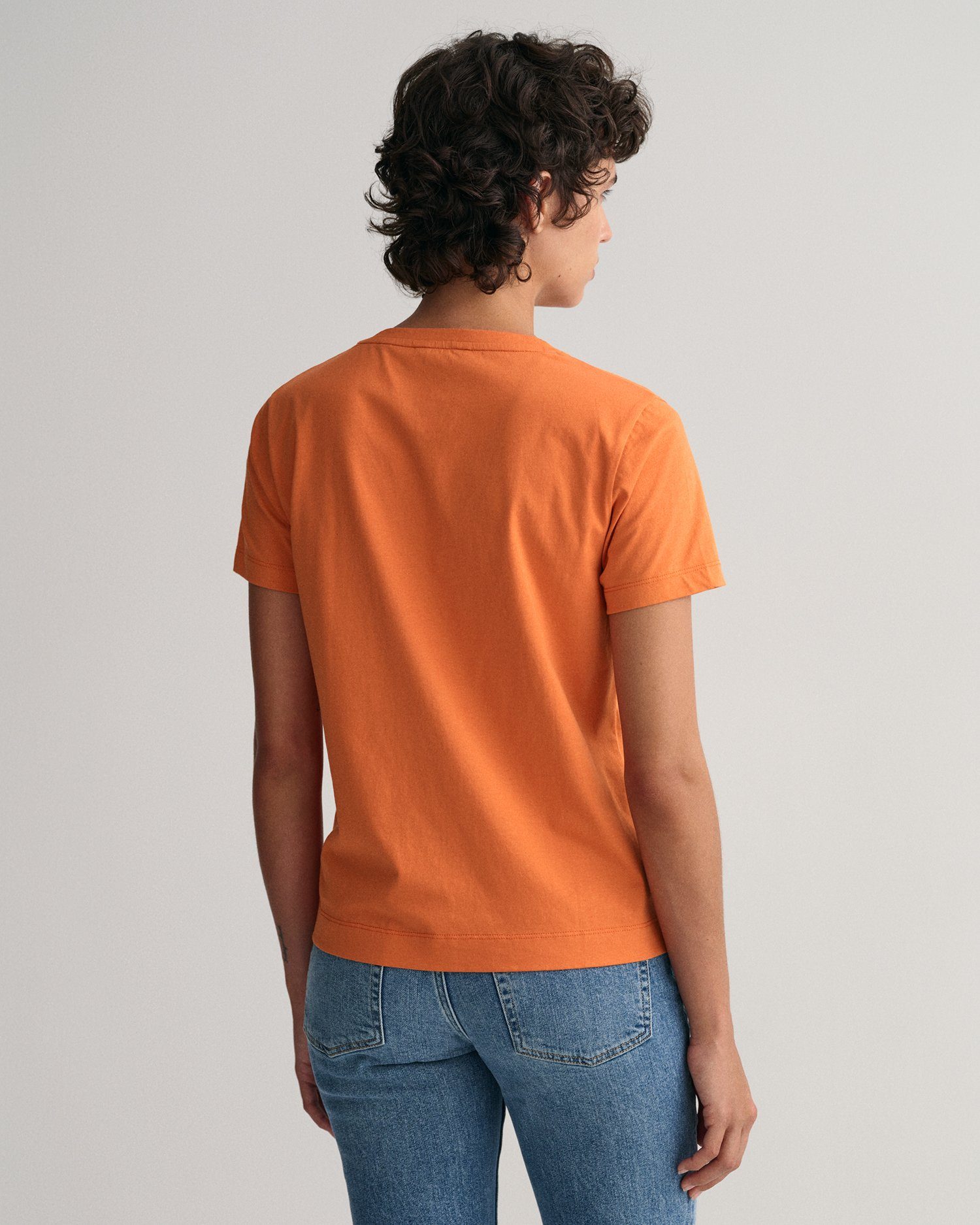 Orange V-Neck Original Gant T-Shirt T-Shirt