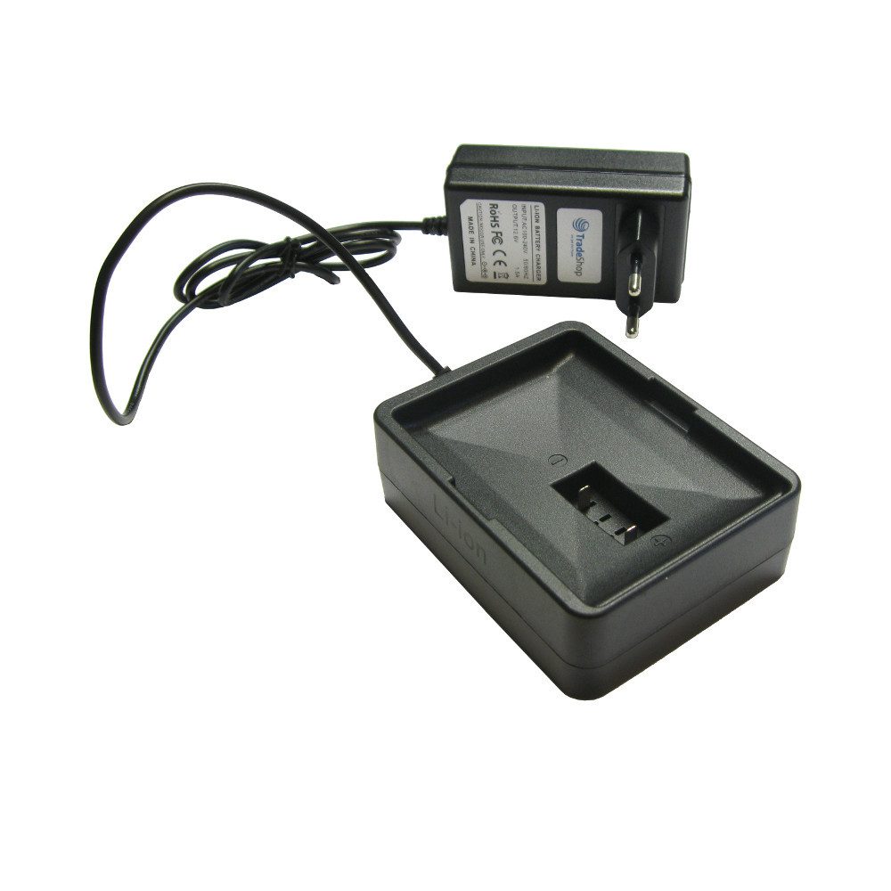 Trade-Shop Ladegerät 12,6V 1,5A passend für AEG/Ryobi CD100 CK212DA CKF-120LM Netzteil (Geeignet für Li-Ion Akkus mit 10,8V-12V / mit LED-Ladestandsanzeige)
