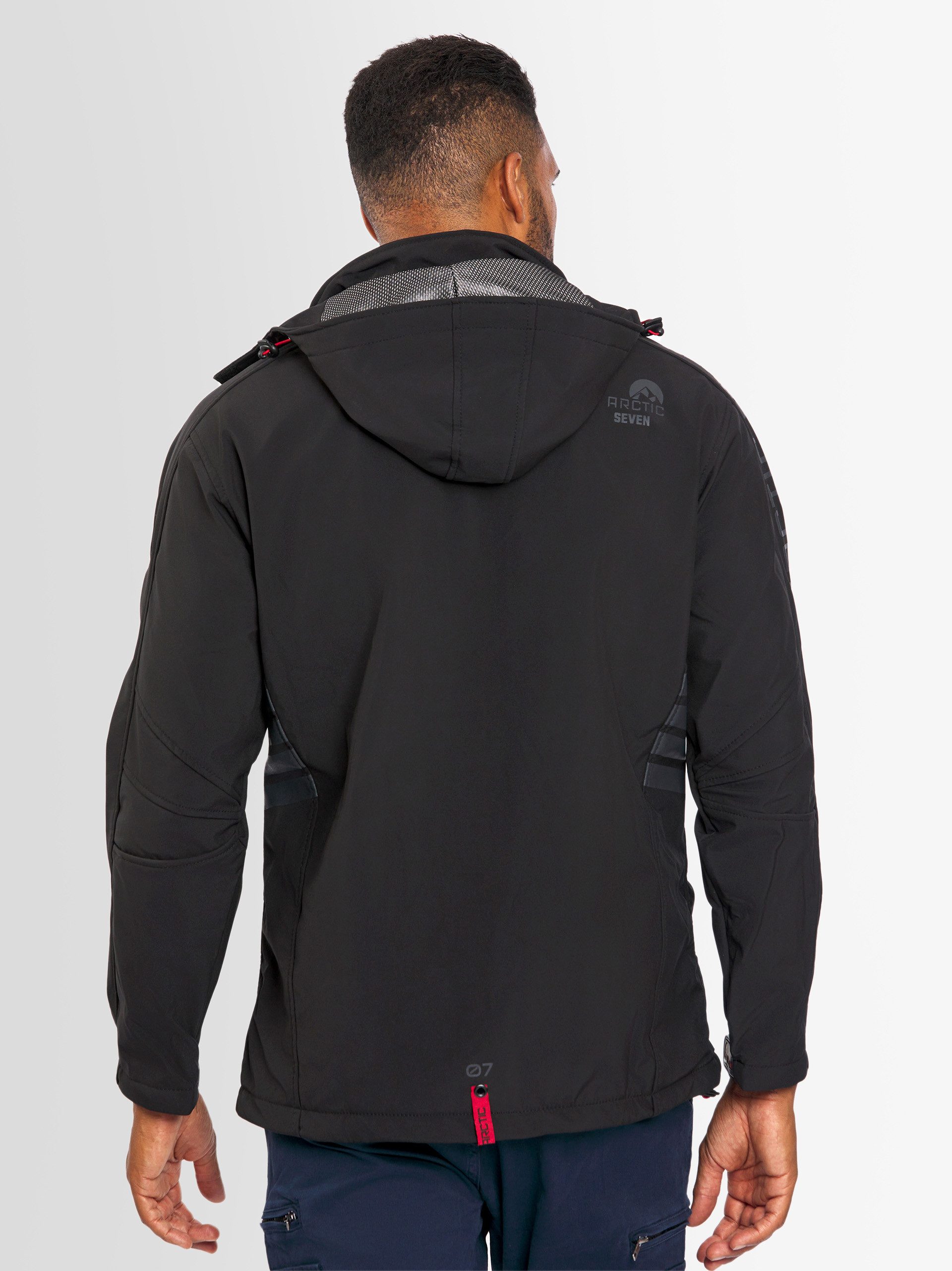 Arctic Seven Softshelljacke ASPierr sportliche Outdoor Funktionsjacke mit abnehmbarer Kapuze – Bild 2 von 5