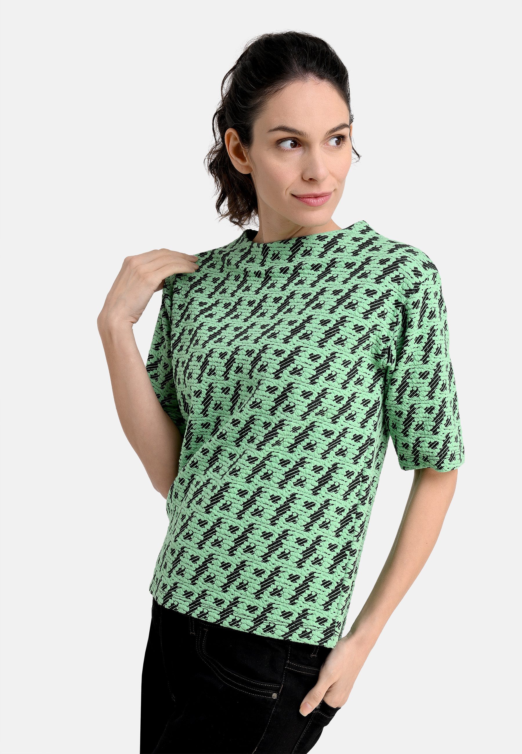 BICALLA T-Shirt Shirt mit Jacquard-Muster in günstig online kaufen