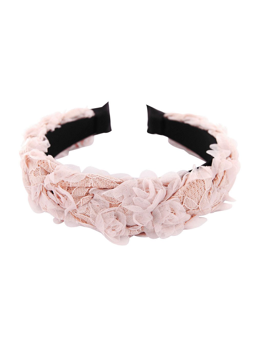 axy Haarreif Haarreif mit Blumenkranz Look, Vintage Look zur Hochzeit Damen Haareifen Haarband