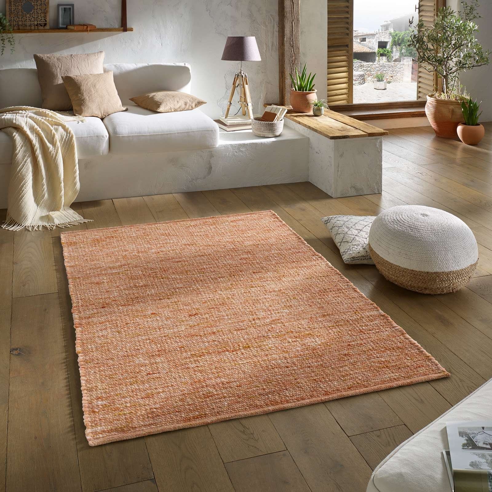 TaraCarpet Wollteppich TaraCarpet Handwebteppich Malmoe Fashion, rechteckig günstig online kaufen