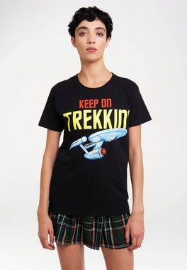 LOGOSHIRT T-Shirt Star Trek – Keep On Trekkin mit lizenziertem Originaldesign