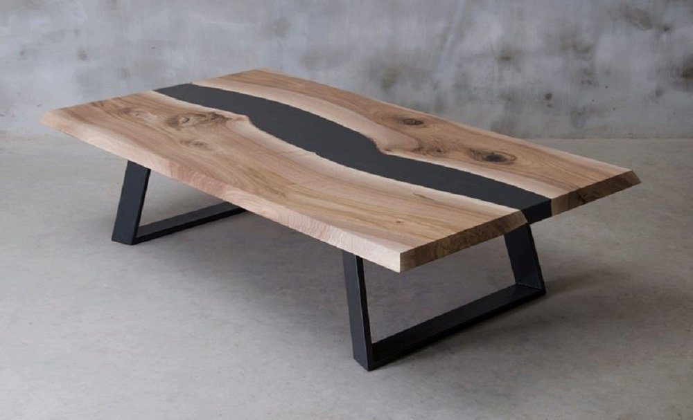JVmoebel Couchtisch epoxidharz tisch Holz Couchtisch Handarbeit Tische Massive Möbel
