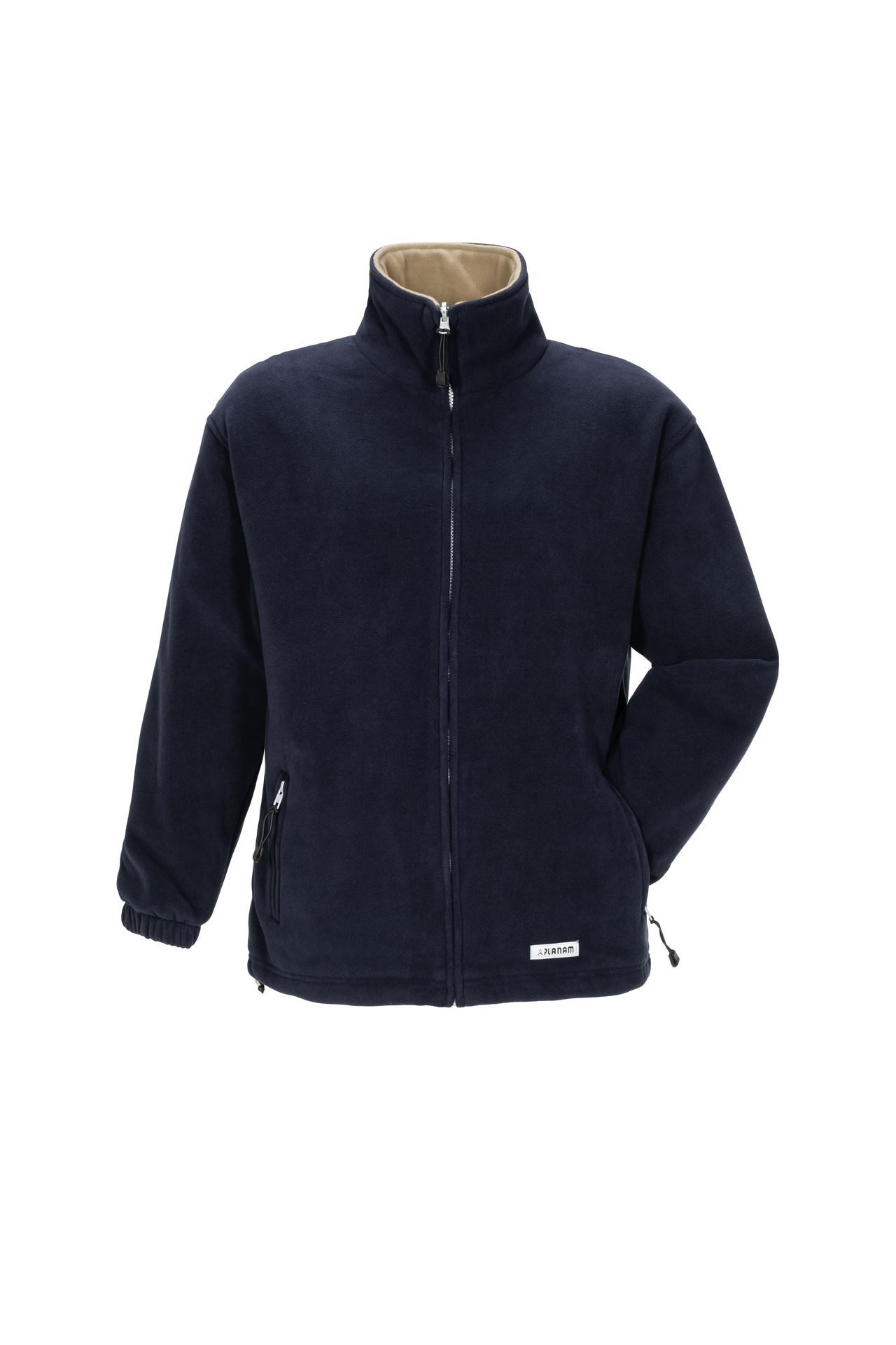 Planam Fleecejacke PLANAM Unisex Stream Fleecejacke OUTDOOR Marine/Camel