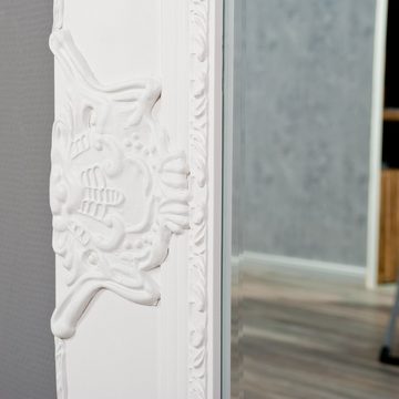LebensWohnArt Wandspiegel Spiegel MARLON-S Weiss-Pur 120x80cm