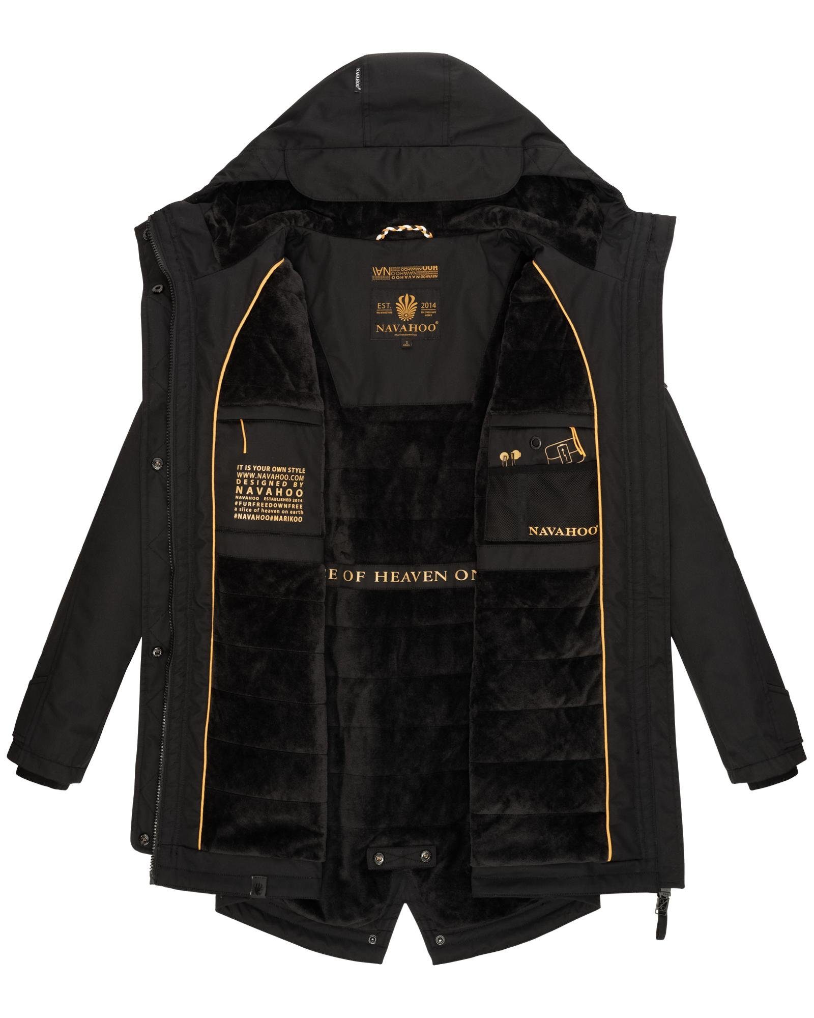 Navahoo Parka Brinjaa Modischer Winter Kurzmantel mit zahlreichen Taschen – Bild 4 von 5
