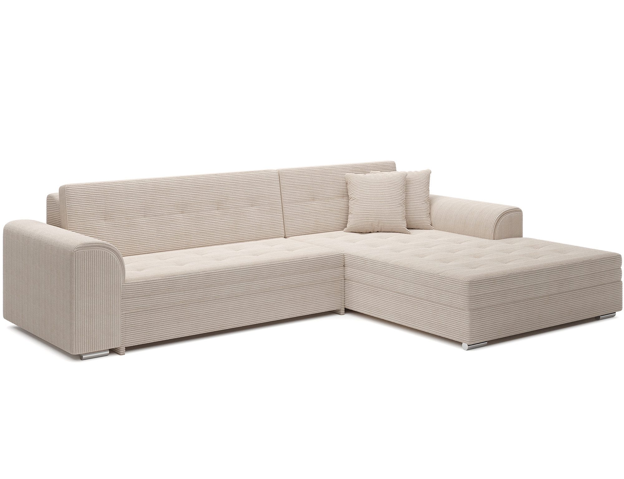 MF Design Ecksofa Ecksofa mit Schlaffunktion in Webstoff, Dolphin / false / Ja