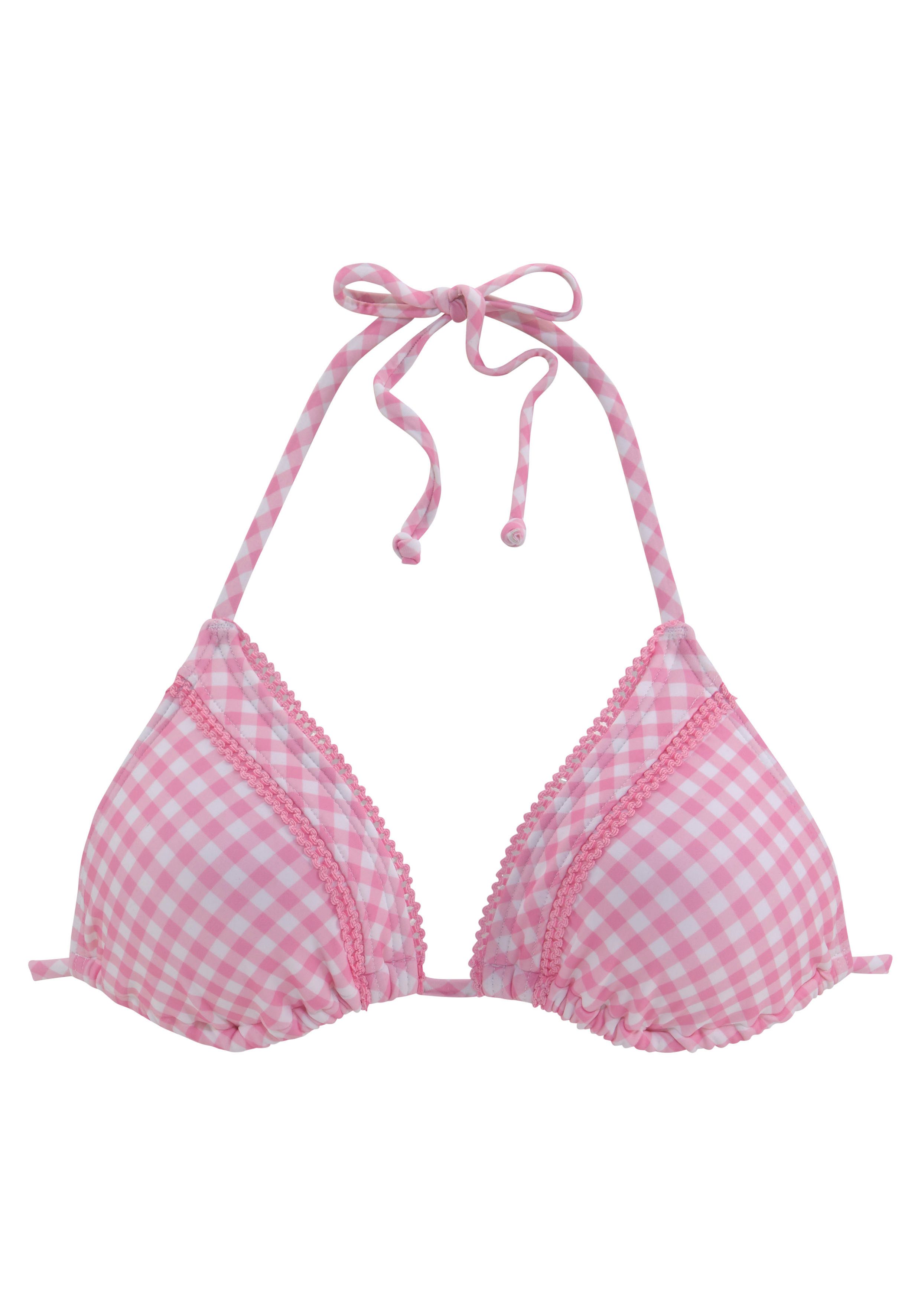 Buffalo Triangel-Bikini-Top Karo, mit Zierborte günstig online kaufen