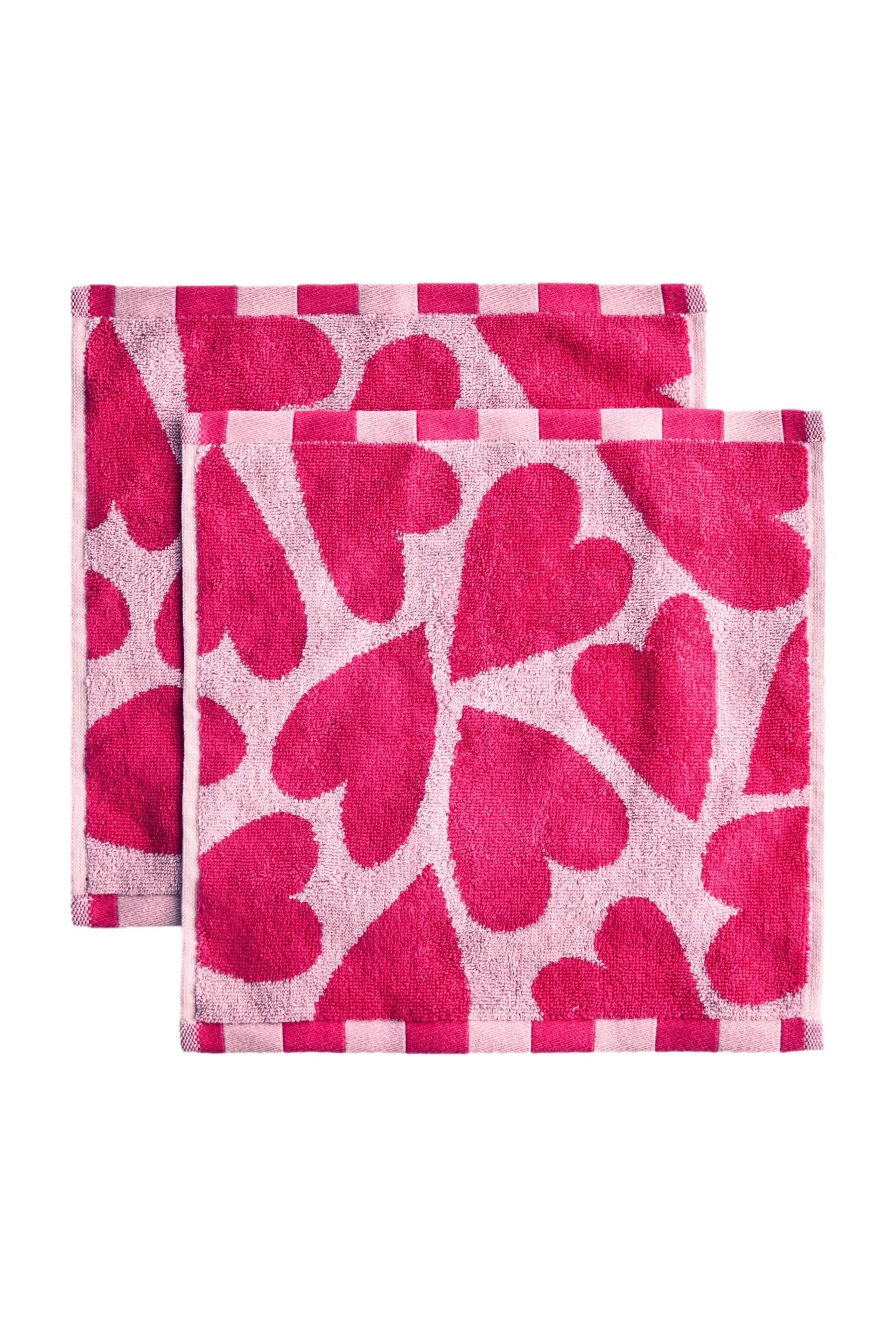 Next Handtuch Gesichtswaschlappen Herz, 2er-Pack, (2-St) günstig online kaufen