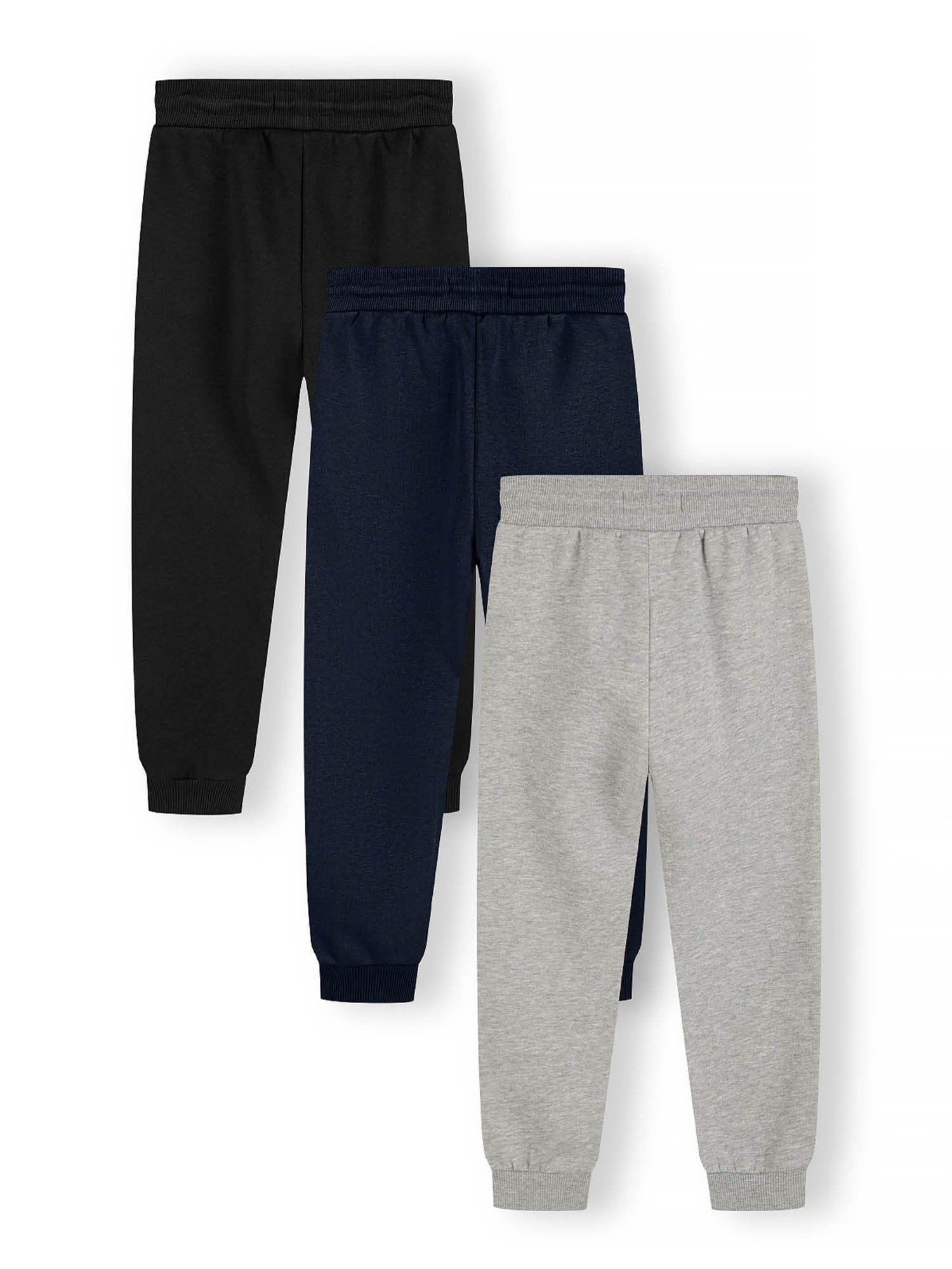 MINOTI Trainingshose Sweathose mit elastischem Bund (3 St) weicher Stoff, beguemer Schnitt, Kordelzug am Bundnschluss