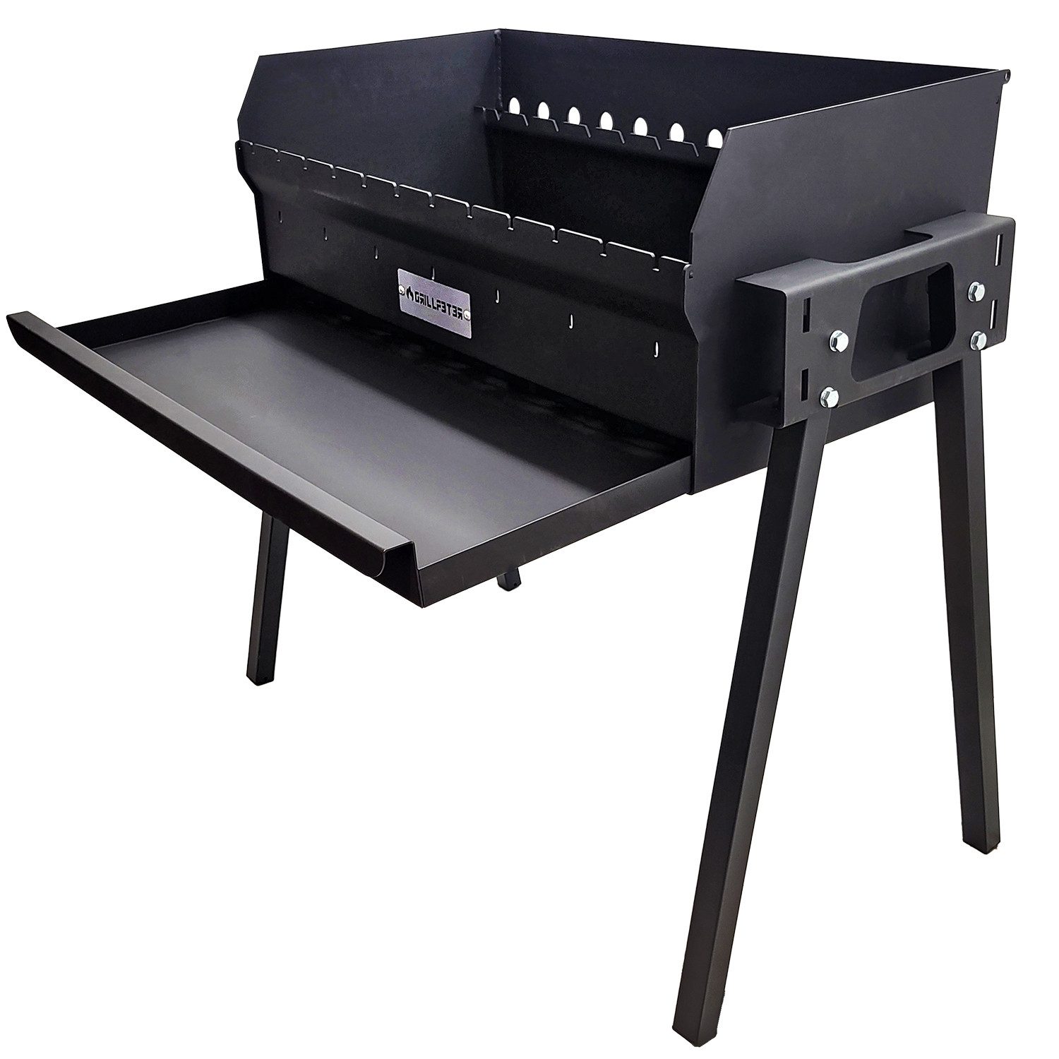 Grillpeter Holzkohlegrill Profi Mangal Altan 70 Stahl 3mm Schaschlikgrill mit Ascheschublade
