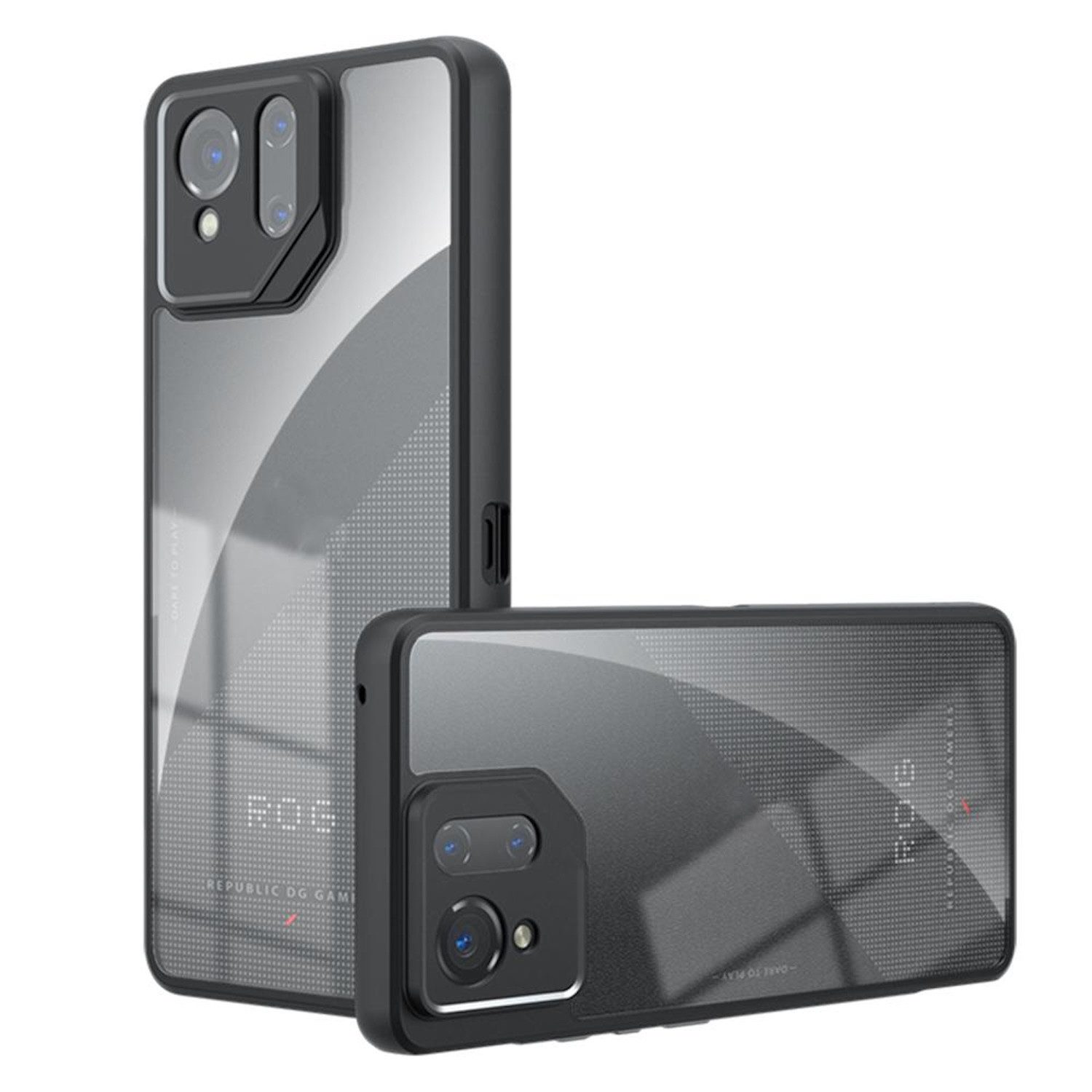 Handyhülle Für Asus ROG Phone 9 / 9 Pro Armor TPU + PC Schutz Hülle Transparent