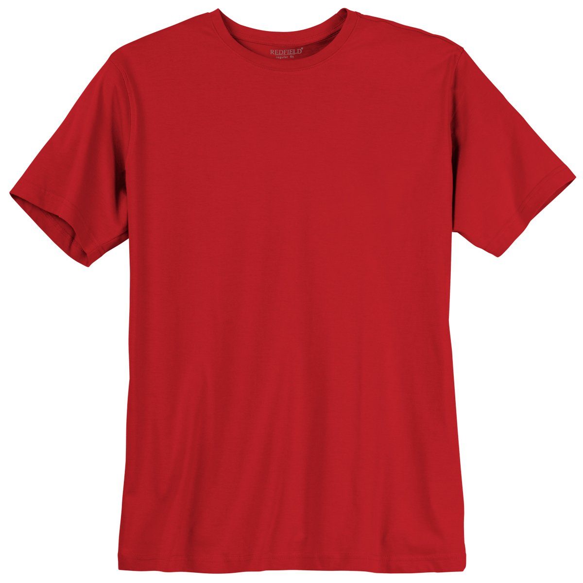 redfield Rundhalsshirt Große Größen Herren T-Shirt rot Redfield Tom